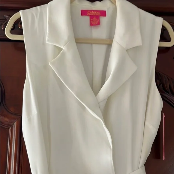 Catherines Cream Sleeveless Midi Dress sz 12 - Picture 3 of 4